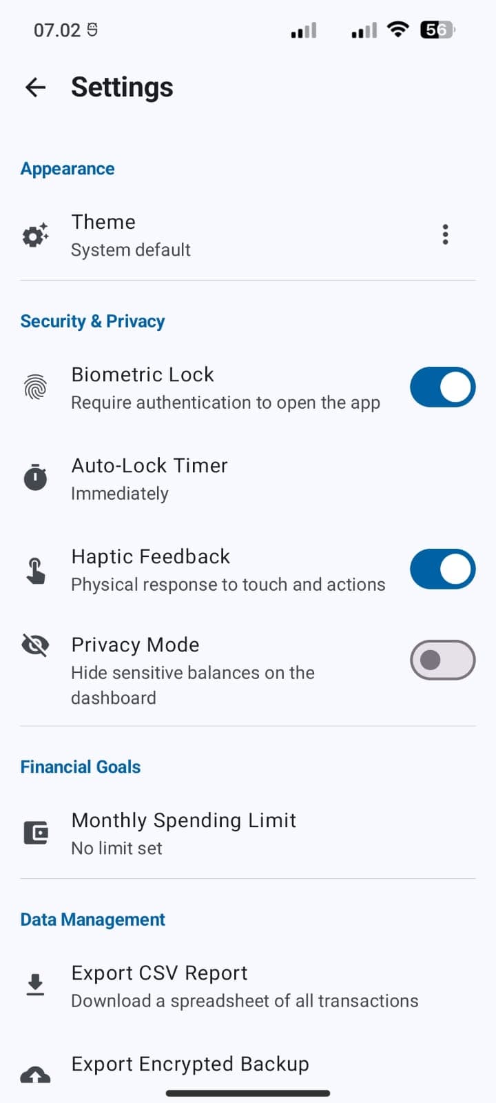 Settings & Privacy
